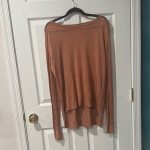 Theory Women's Rust Mesh Sweater